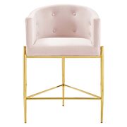 Tufted counter stool in pink by Modway additional picture 6