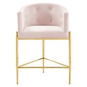 Tufted counter stool in pink by Modway additional picture 6