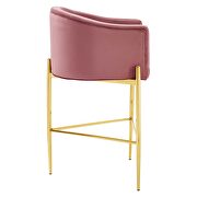 Tufted performance velvet bar stool in dusty rose by Modway additional picture 6