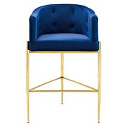 Tufted performance velvet bar stool in navy by Modway additional picture 7