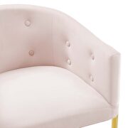 Tufted performance velvet bar stool in pink by Modway additional picture 3