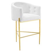 Tufted performance velvet bar stool in white by Modway additional picture 5