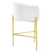 Tufted performance velvet bar stool in white by Modway additional picture 6