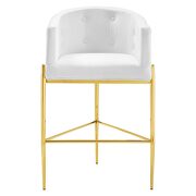 Tufted performance velvet bar stool in white by Modway additional picture 7