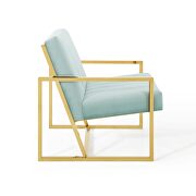 Channel tufted performance velvet armchair in mint by Modway additional picture 4