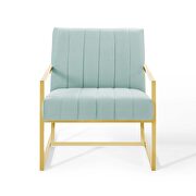 Channel tufted performance velvet armchair in mint by Modway additional picture 5