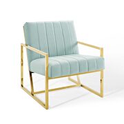 Channel tufted performance velvet armchair in mint by Modway additional picture 7
