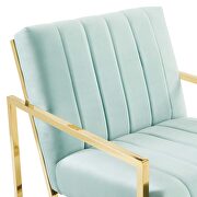 Channel tufted performance velvet armchair in mint by Modway additional picture 9