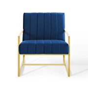Channel tufted performance velvet armchair in navy by Modway additional picture 5