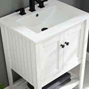 Bathroom vanity cabinet (sink basin not included) in white additional photo 2 of 8