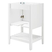 Bathroom vanity cabinet (sink basin not included) in white additional photo 5 of 8