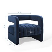 Tufted performance velvet accent armchair in midnight blue by Modway additional picture 9