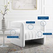 Tufted performance velvet accent armchair in white by Modway additional picture 3