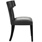 Vinyl dining chair in black by Modway additional picture 3