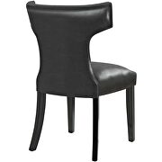 Vinyl dining chair in black by Modway additional picture 4