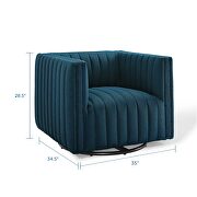 Tufted swivel upholstered armchair in azure by Modway additional picture 10