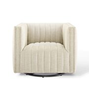Tufted swivel upholstered armchair in beige by Modway additional picture 6