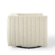 Tufted swivel upholstered armchair in beige by Modway additional picture 7