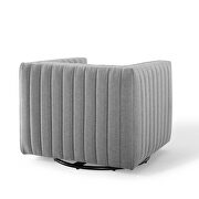 Tufted swivel upholstered armchair in light gray by Modway additional picture 10