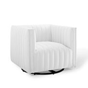 Tufted swivel upholstered armchair in white by Modway additional picture 8