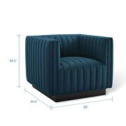 Tufted upholstered fabric armchair in azure by Modway additional picture 11