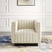 Tufted upholstered fabric armchair in beige by Modway additional picture 11