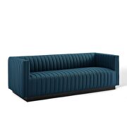 Tufted upholstered fabric sofa in azure by Modway additional picture 8