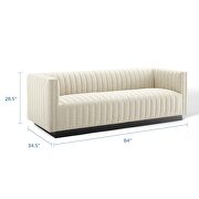 Tufted upholstered fabric sofa in beige by Modway additional picture 9
