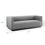 Tufted upholstered fabric sofa in light gray by Modway additional picture 9