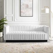 Tufted upholstered fabric sofa in white by Modway additional picture 12