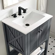 Bathroom vanity cabinet (sink basin not included) in gray additional photo 2 of 8
