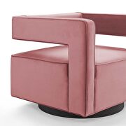 Performance velvet swivel armchair in dusty rose by Modway additional picture 2