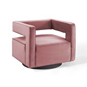 Performance velvet swivel armchair in dusty rose by Modway additional picture 4
