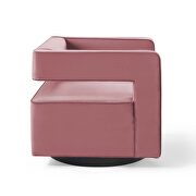 Performance velvet swivel armchair in dusty rose by Modway additional picture 5