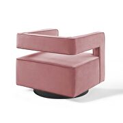 Performance velvet swivel armchair in dusty rose by Modway additional picture 6