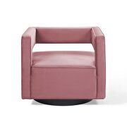 Performance velvet swivel armchair in dusty rose by Modway additional picture 7