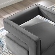Performance velvet swivel armchair in gray by Modway additional picture 9