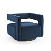 Performance velvet swivel armchair in midnight blue by Modway additional picture 5