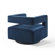Performance velvet swivel armchair in midnight blue by Modway additional picture 7
