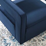 Performance velvet swivel armchair in midnight blue by Modway additional picture 9
