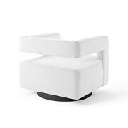Performance velvet swivel armchair in white by Modway additional picture 8