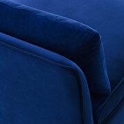 Performance velvet armless chair in navy additional photo 3 of 7