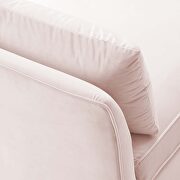 Performance velvet armless chair in pink by Modway additional picture 3