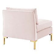 Performance velvet armless chair in pink by Modway additional picture 4