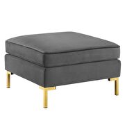 Performance velvet ottoman in gray by Modway additional picture 2