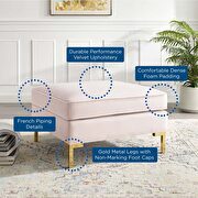 Performance velvet ottoman in pink by Modway additional picture 5