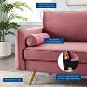 Performance velvet sofa in dusty rose by Modway additional picture 3