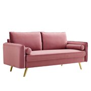 Performance velvet sofa in dusty rose additional photo 4 of 7
