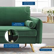 Performance velvet sofa in emerald by Modway additional picture 2