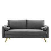Performance velvet sofa in gray by Modway additional picture 7
